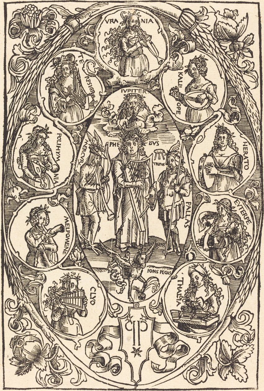 Apollon ve İlham Perileri by Hans Süss von Kulmbach