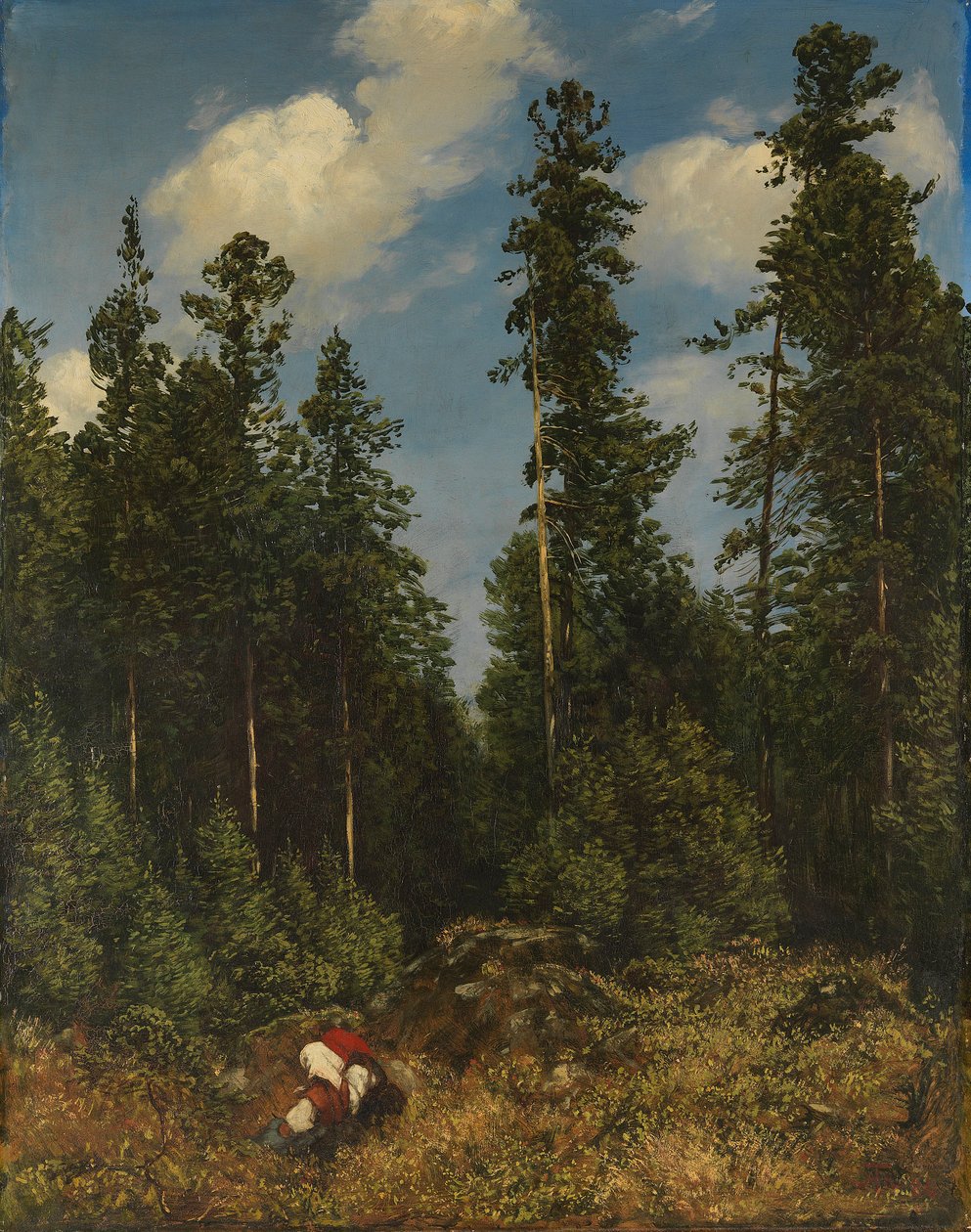 Kara Orman köknarları (Berry toplayıcıları) by Hans Thoma