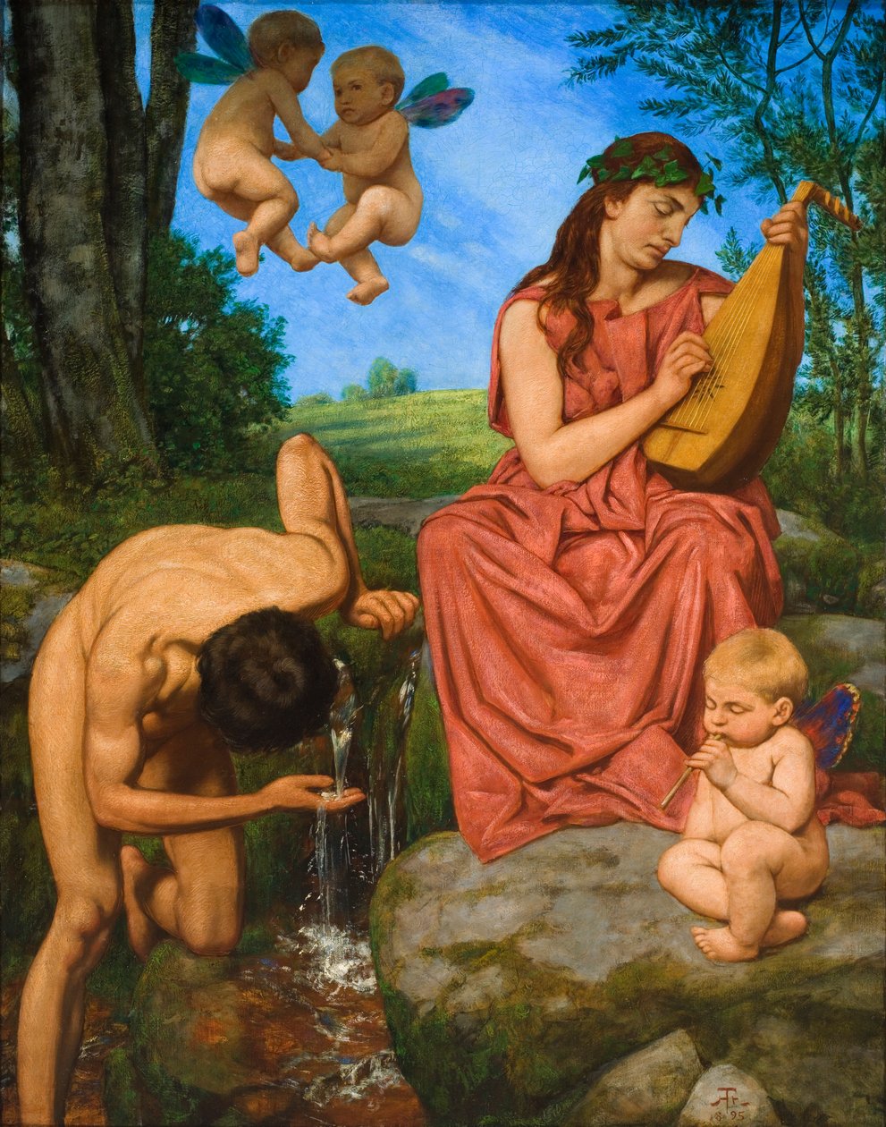 Die Quelle (Bahar), 1895 by Hans Thoma