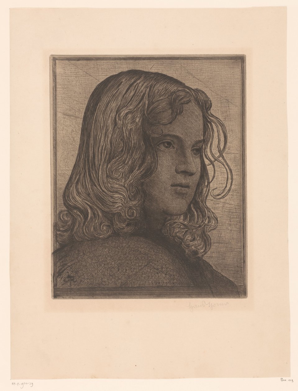 Bir kızın başı by Hans Thoma
