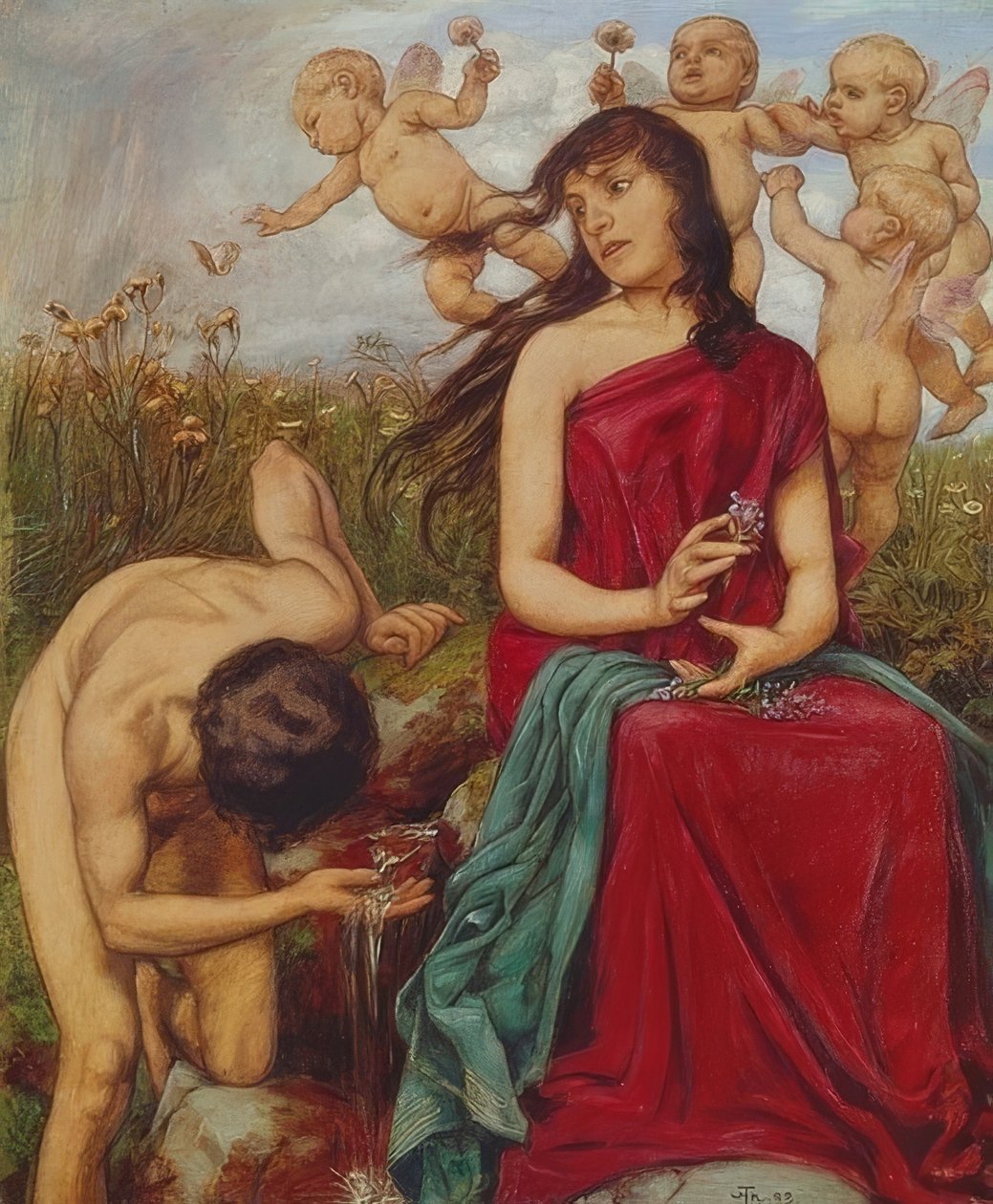 Quelennymphe. 1888 by Hans Thoma