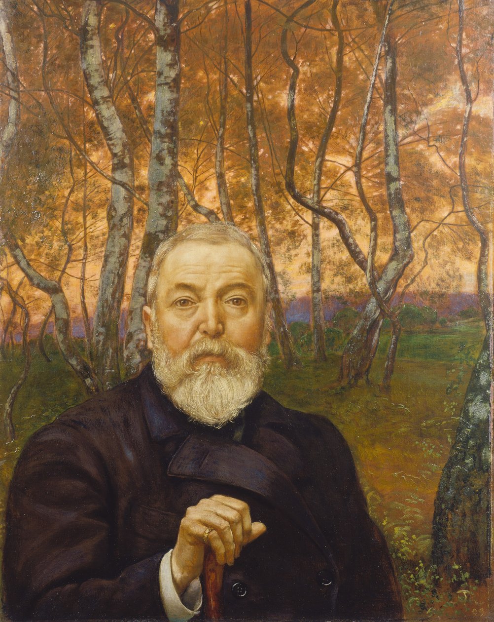 Huş Korusunda Otoportre by Hans Thoma