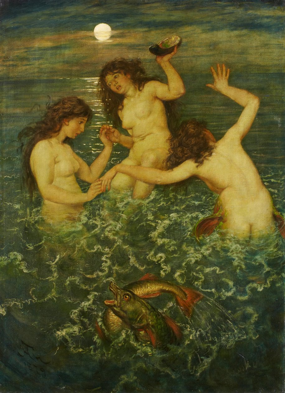 Üç denizkızı by Hans Thoma
