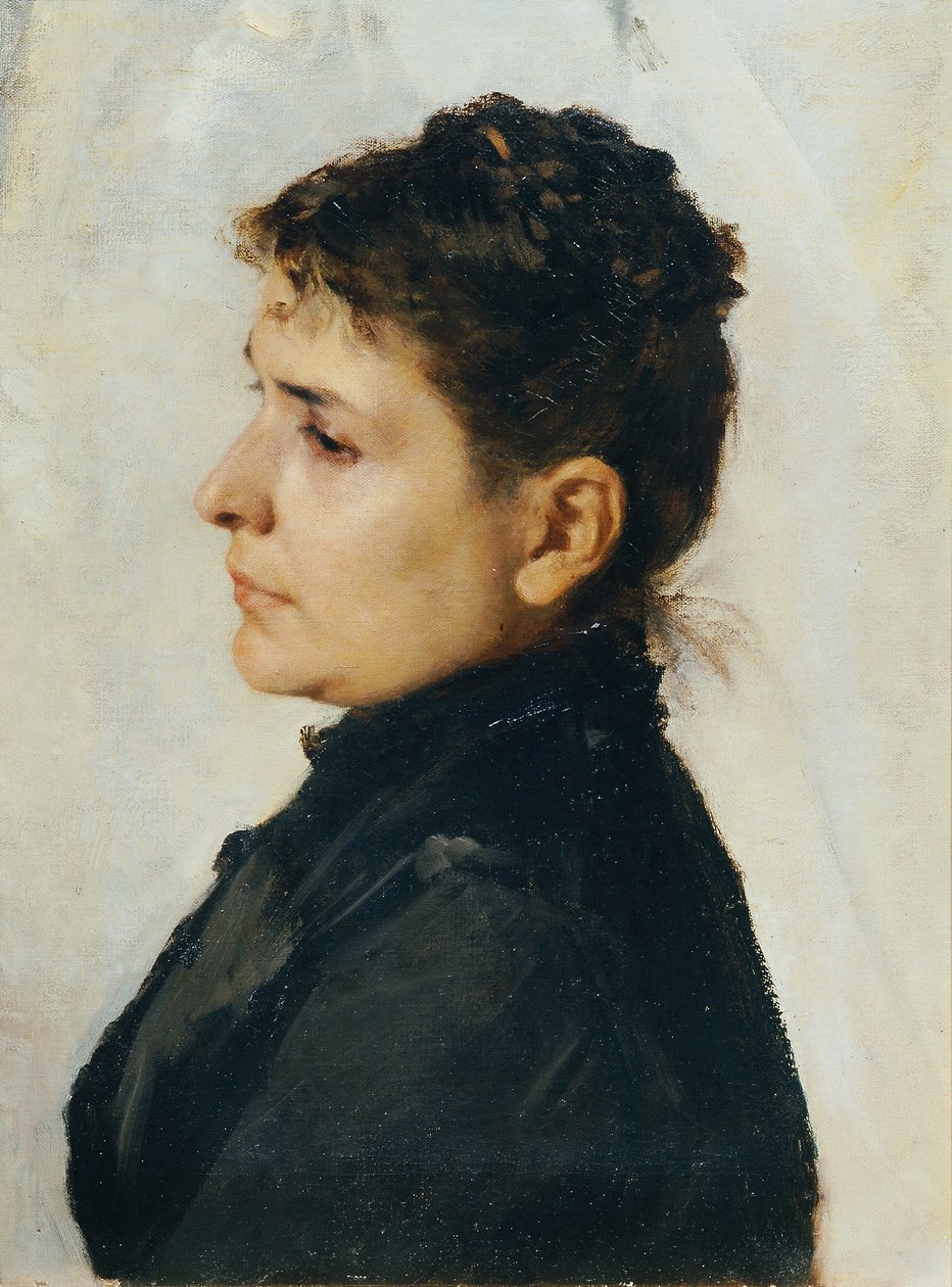 profildeki kadın by Hans Tichy