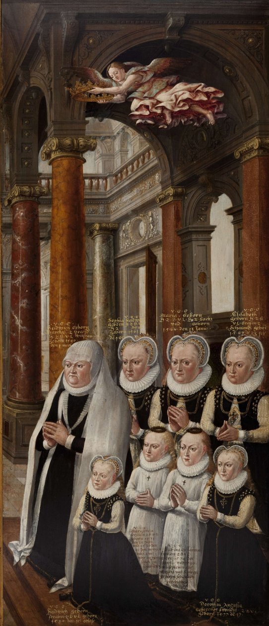 Brunswick-Lüneburg Julius Ailesi ve Brandenburg Hedwig. Epitaph-altarpiece