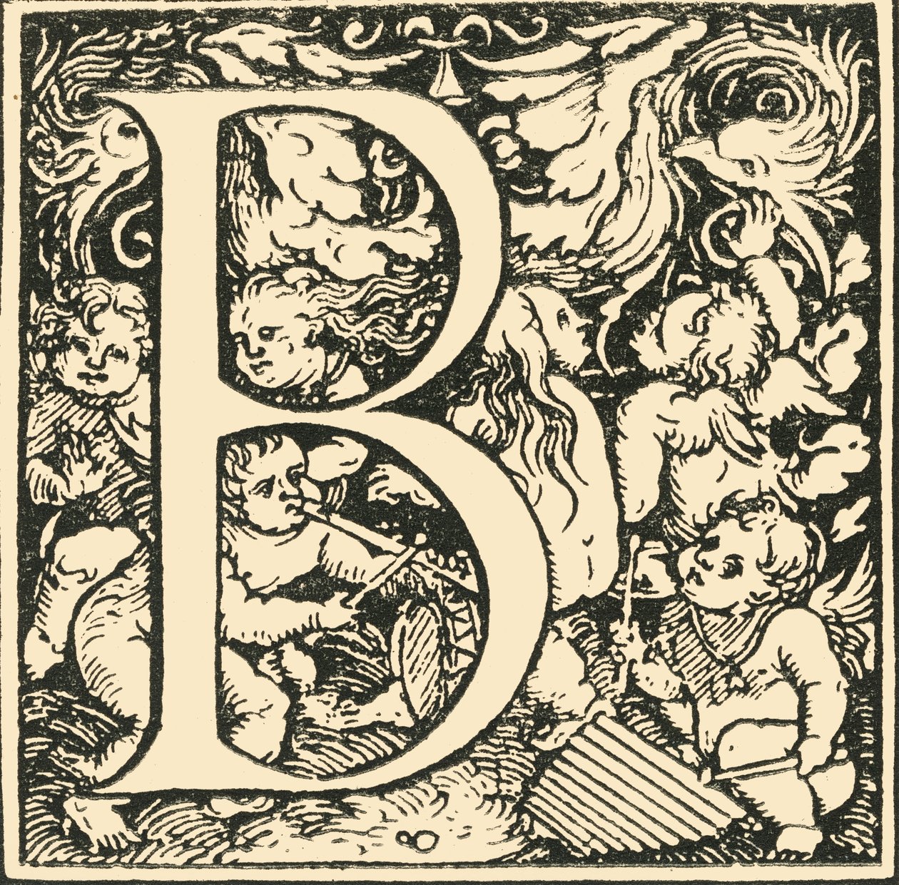 B - Bir Alfabe, Hans Weiditz, c1520-1521, 1908. by Hans Weiditz