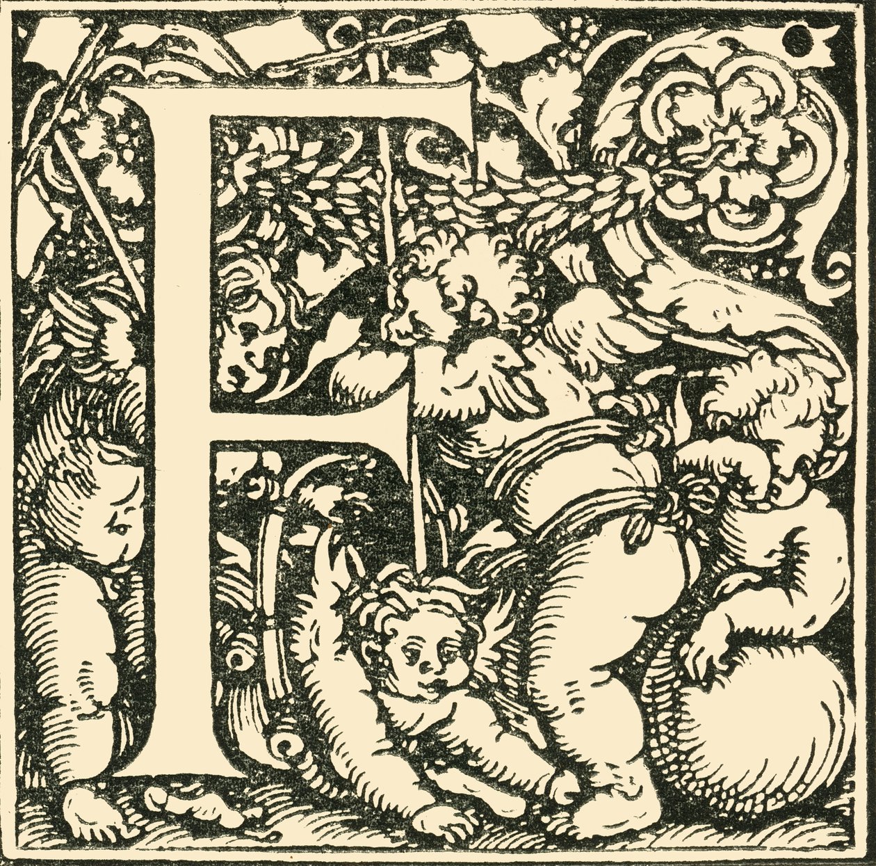 F - Bir Alfabe, Hans Weiditz, c1520-1521, 1908. by Hans Weiditz
