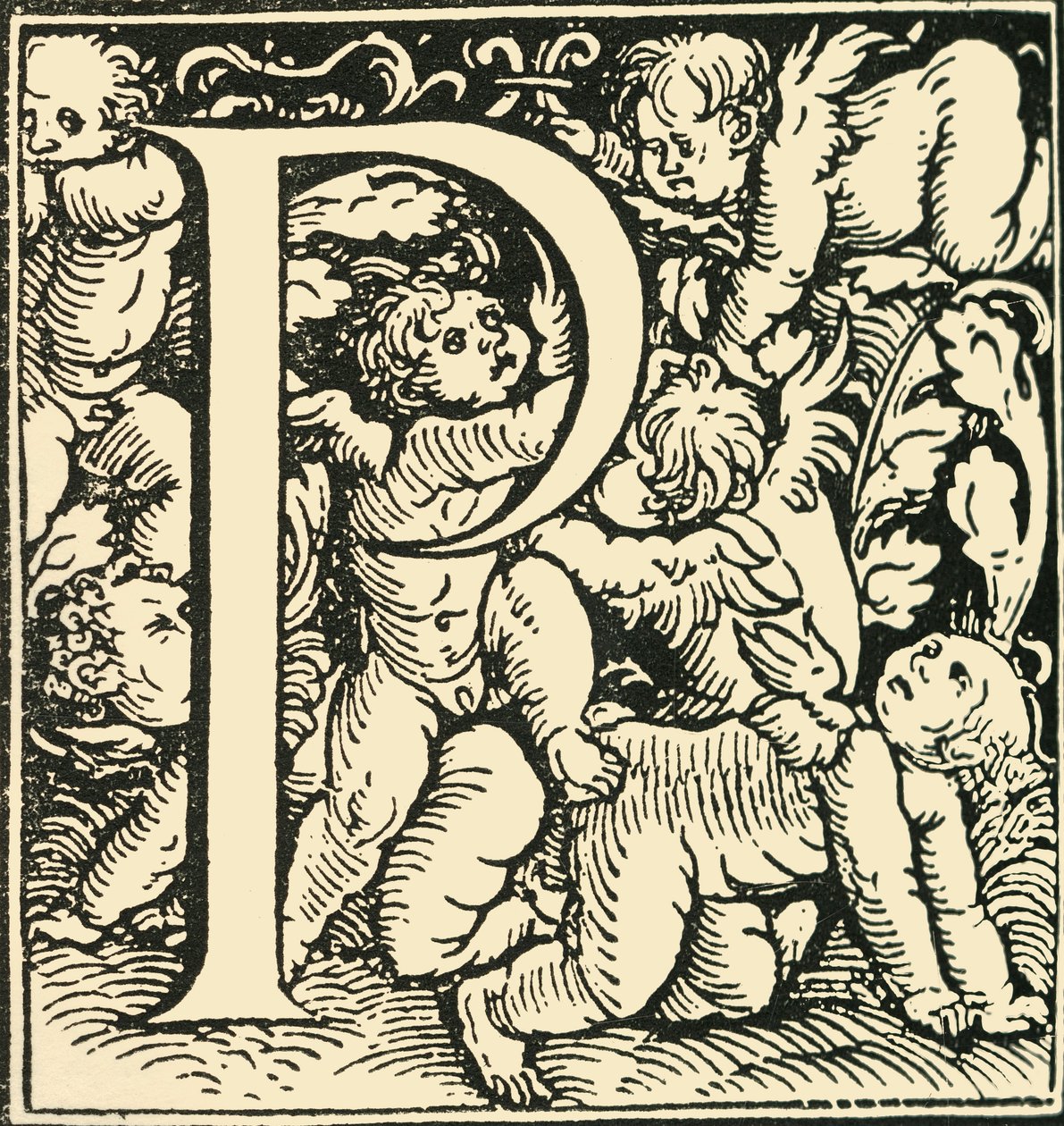 P - Bir Alfabe, Hans Weiditz, c1520-1521, 1908. by Hans Weiditz