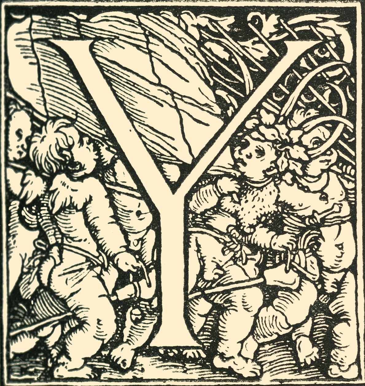 Y - Bir Alfabe, Hans Weiditz, c1520-1521, 1908. by Hans Weiditz