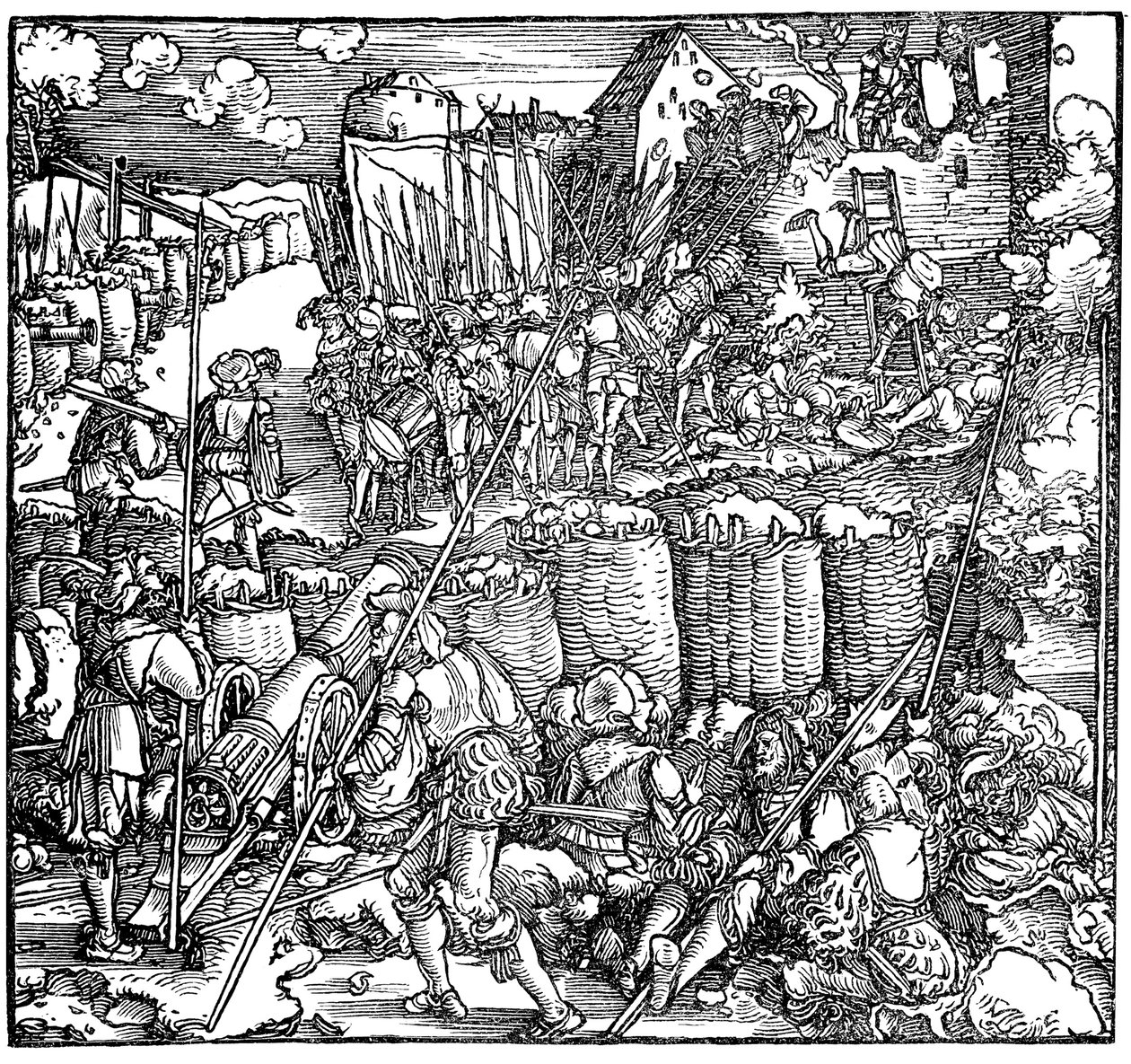 Bir kale kuşatması. Petrarch