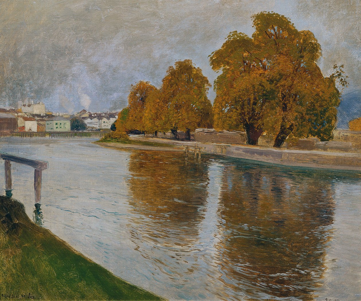 Hallein yakınlarındaki Salzach by Hans Wilt