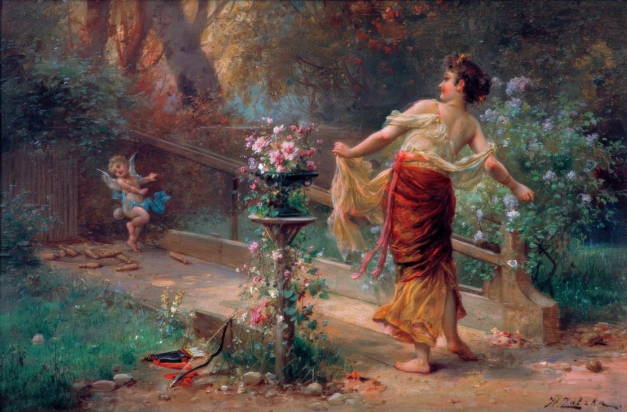 Amor Kegelspiel by Hans Zatzka