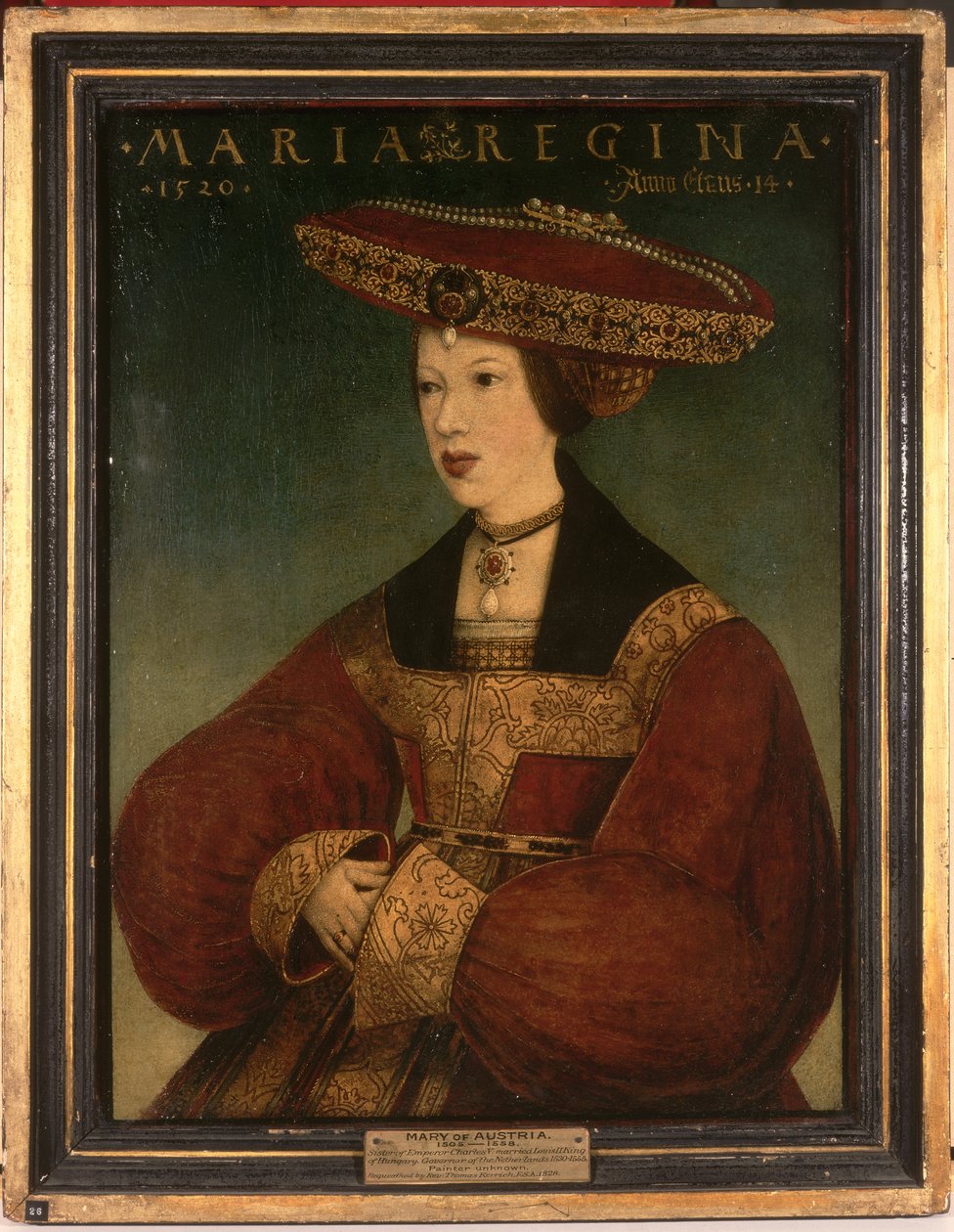 Avusturyalı Mary, c.1520 (panelde parşömen üzerine yağlı boya) by Hans or Johan Maler