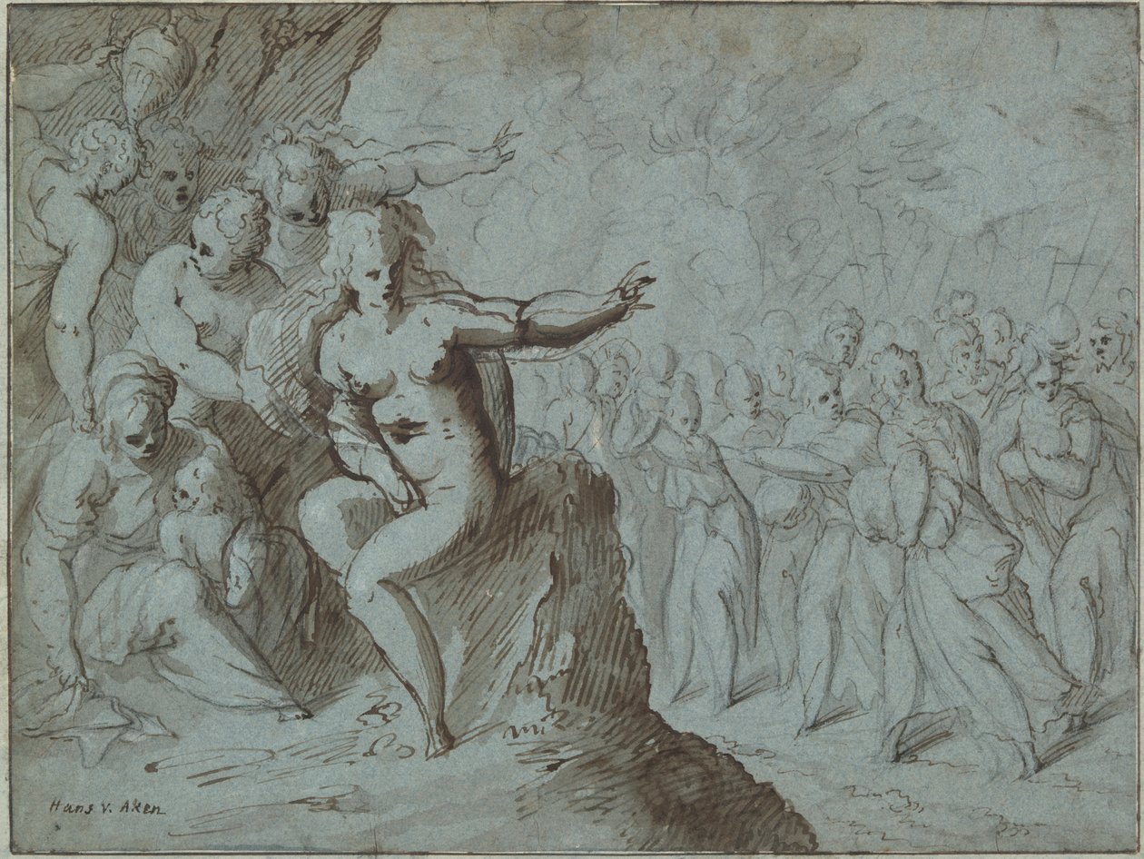 mitolojik sahne by Hans von Aachen