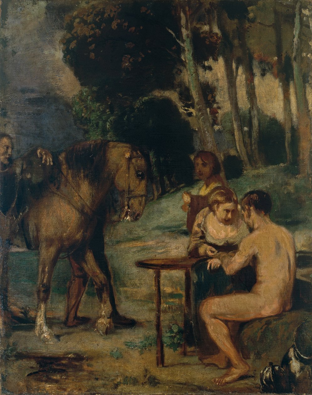 Akşam orman sahnesi by Hans von Marées