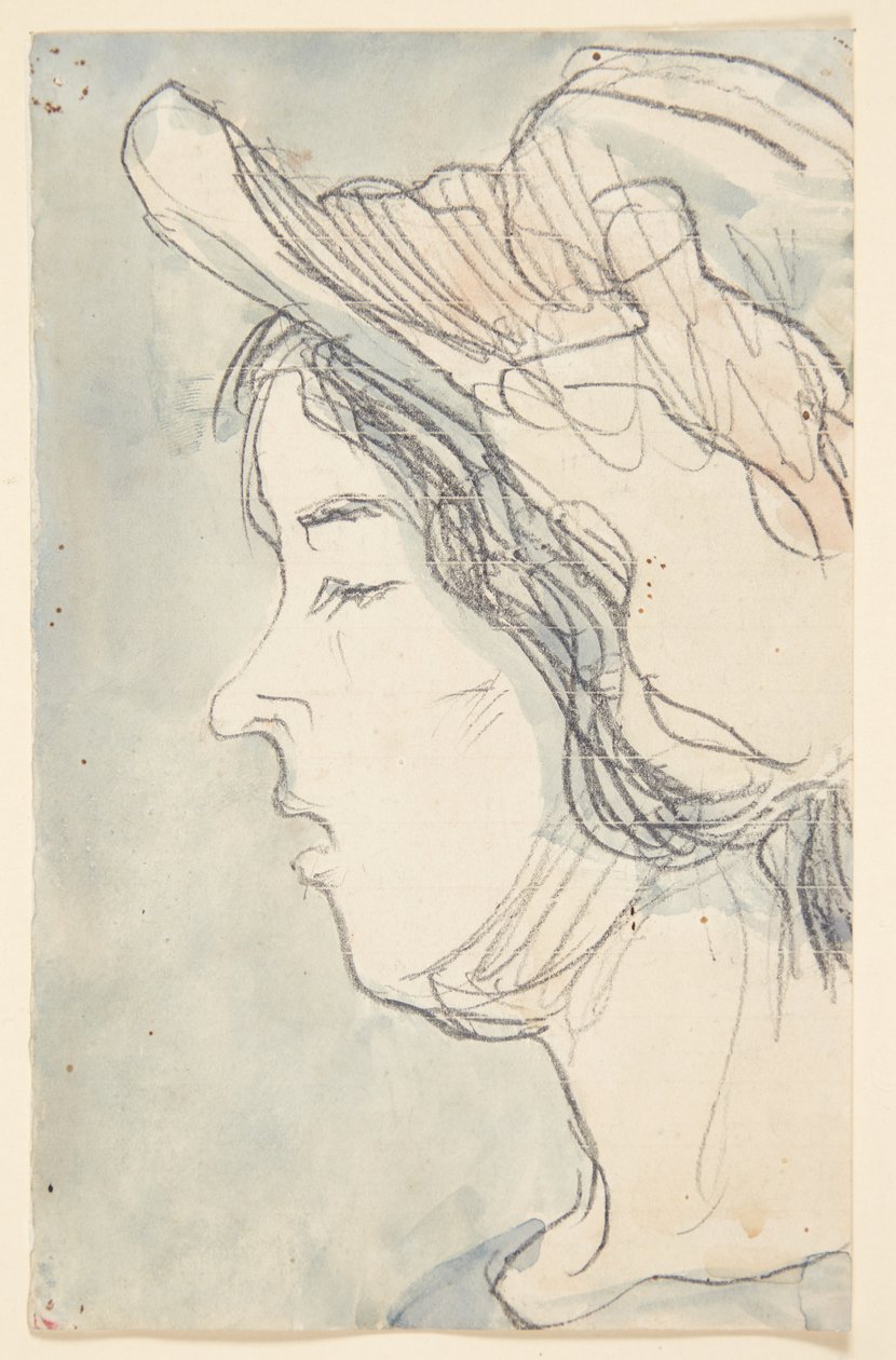 Şapkalı genç kız, profil t.v. by Harald Giersing