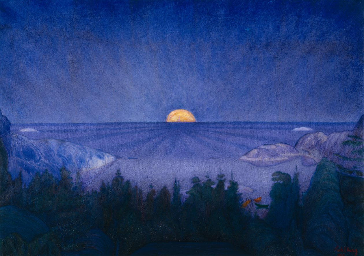 Ayın doğuşu by Harald Oscar Sohlberg