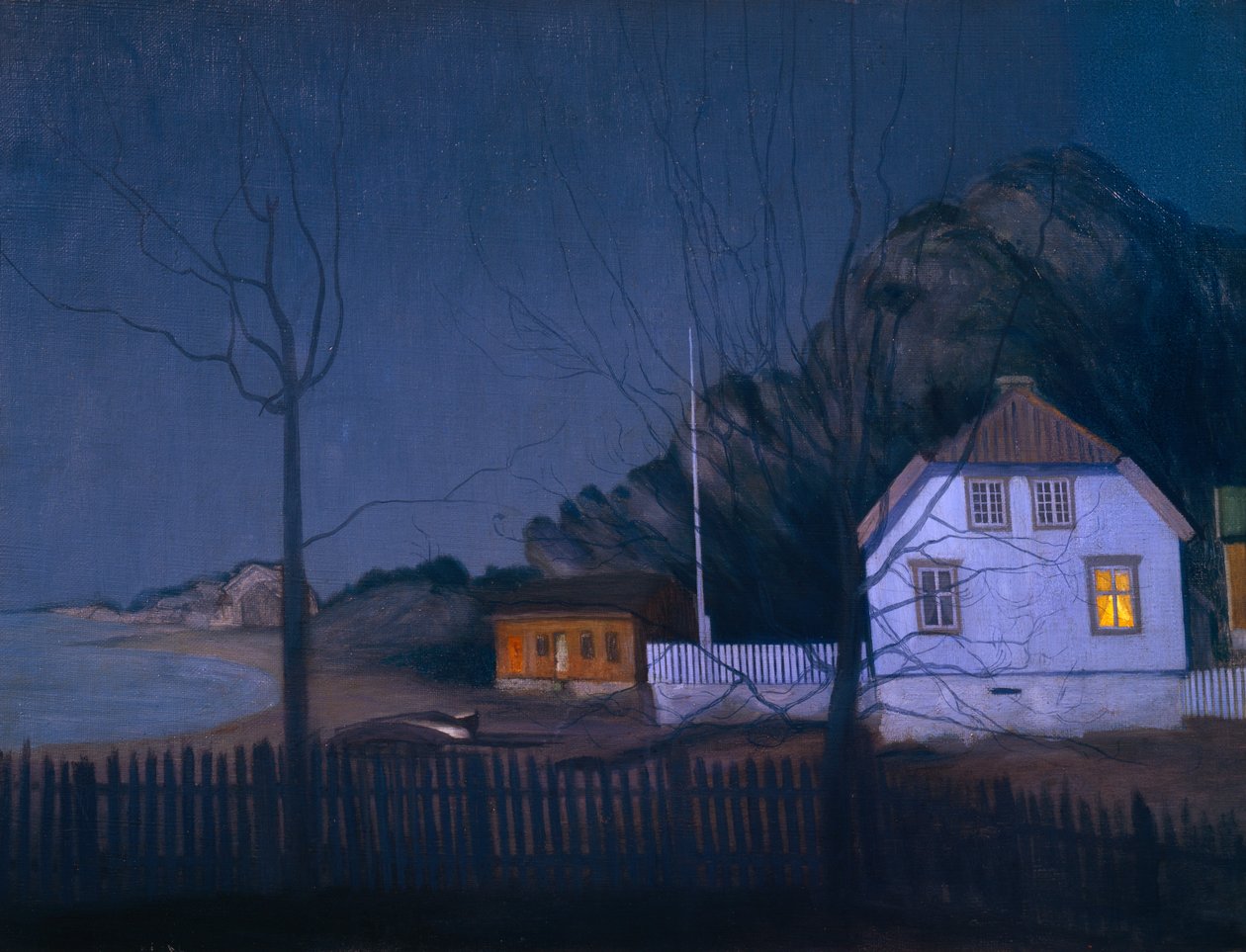 Köşk ve Küçük Sahibi (tuval üzerine yağlı boya) by Harald Oscar Sohlberg