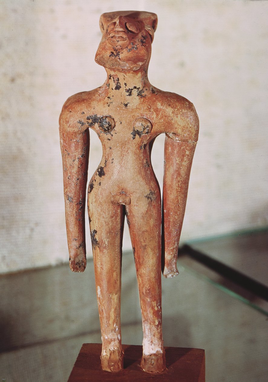 ಮೊಹೆಂಜೊ-ದಾರೋ, ಸಿಂಧೂ ಕಣಿವೆ, ಪಾಕಿಸ್ತಾನ, 3000-1500 BC ಟರ್ಕ್‌ನಿಂದ ಹರ್ಮಾಫ್ರೋಡೈಟ್‌ನ ಚಿತ್ರ by Harappan
