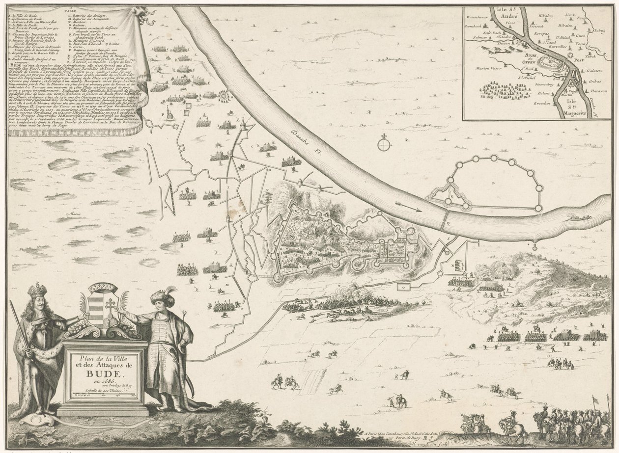 Plattegrond van Buda, 1686 Şehir Planı ve 1686
