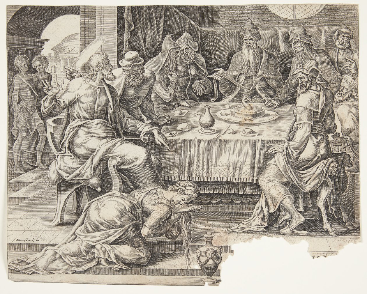 Ne mutlu doğruluktan sonra acıkıp susayanlara. Tapınaktaki sunum by Harmen Jansz. Muller