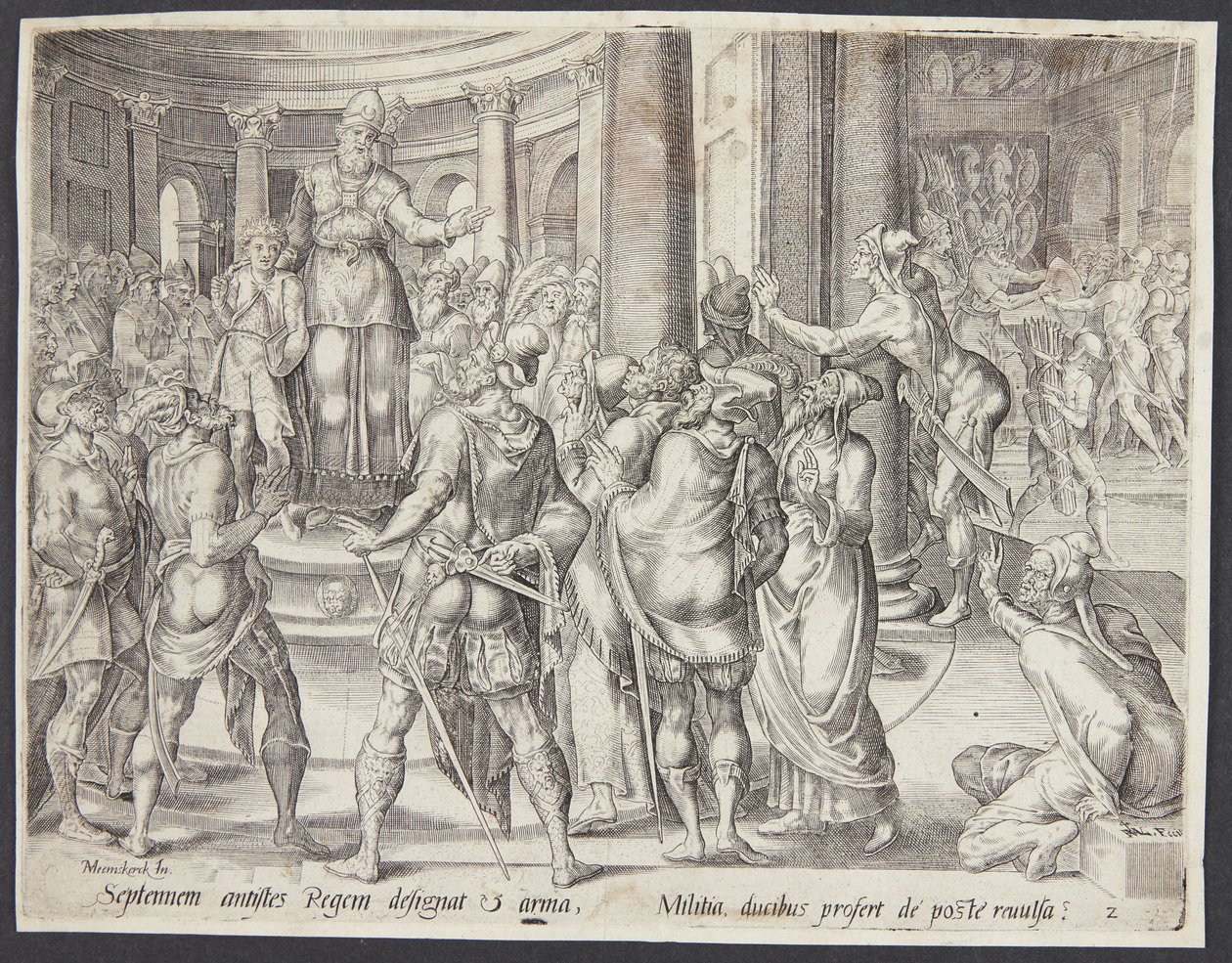 Joash orduya sunuldu by Harmen Jansz. Muller