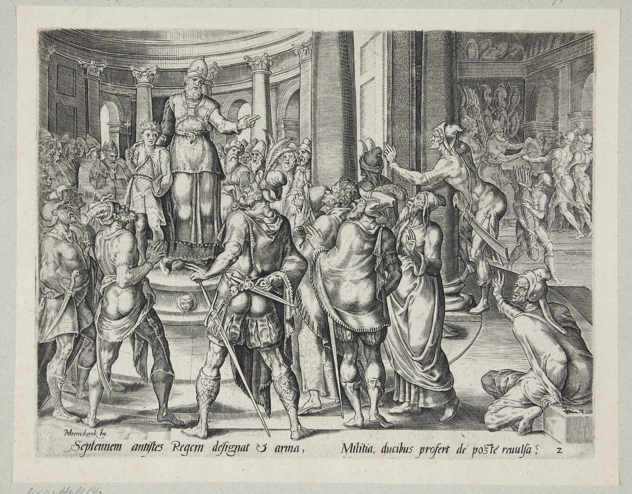 Joash orduya sunuldu by Harmen Jansz. Muller