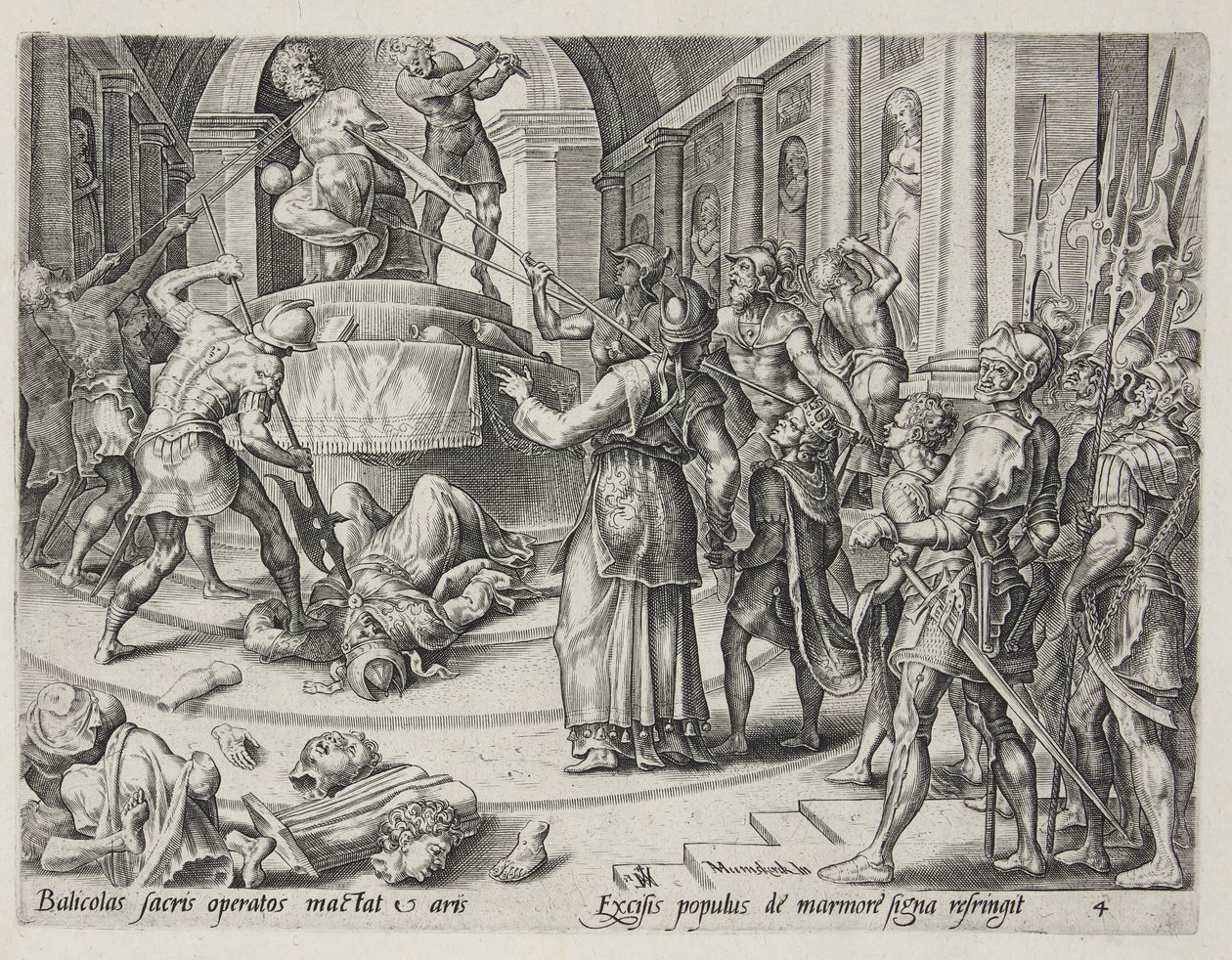 Baal evinin yıkılması by Harmen Jansz. Muller