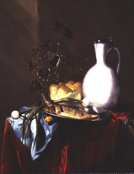 Beyaz bir sürahi ile natürmort by Harmen Loeding