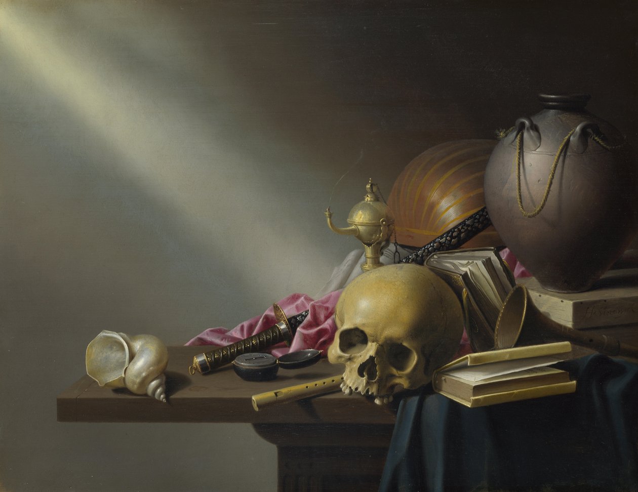 İnsan Hayatının Kibirlerinin Bir Alegorisi, c. 1640 by Harmen Steenwijck