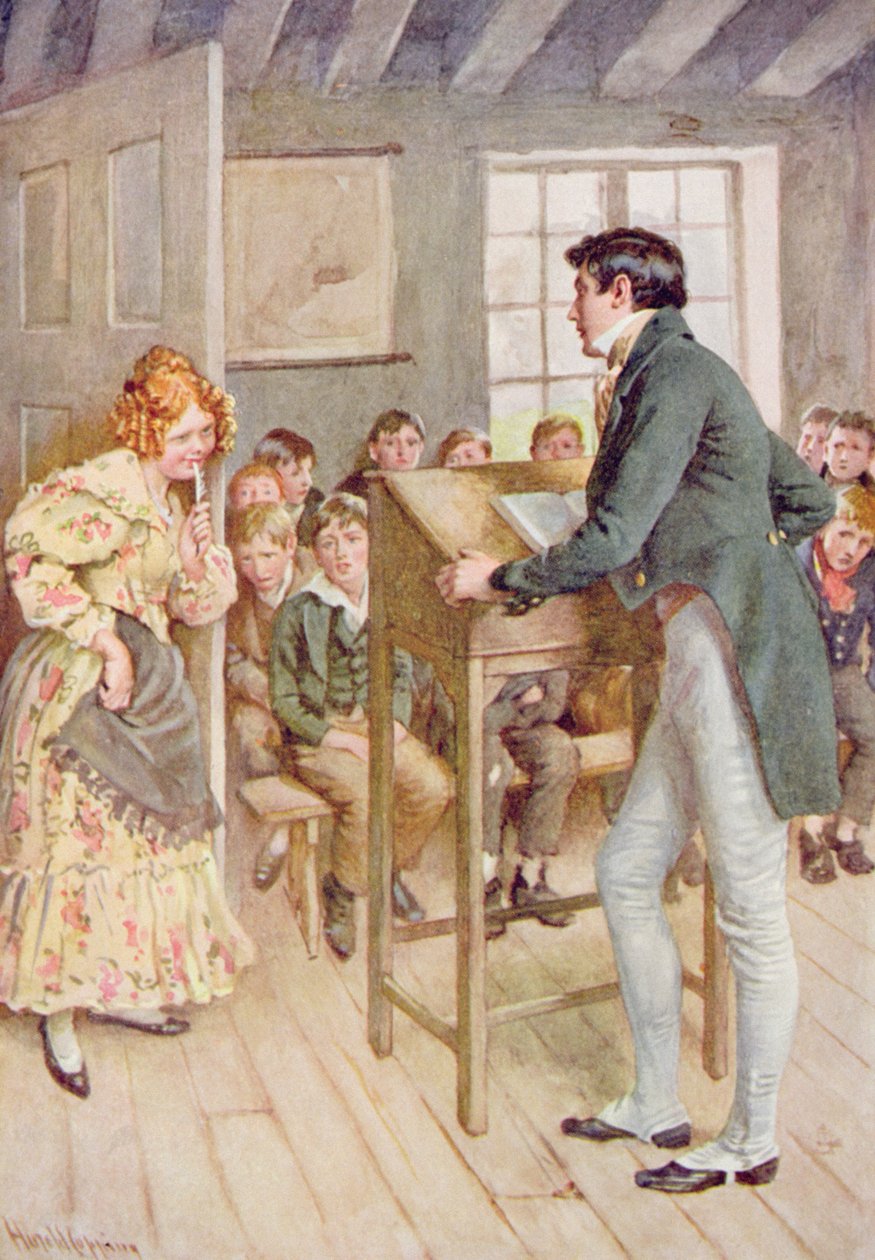 Fanny Squeers ve Nicholas Nickleby, B.W. Matz, 1924 by Harold Copping