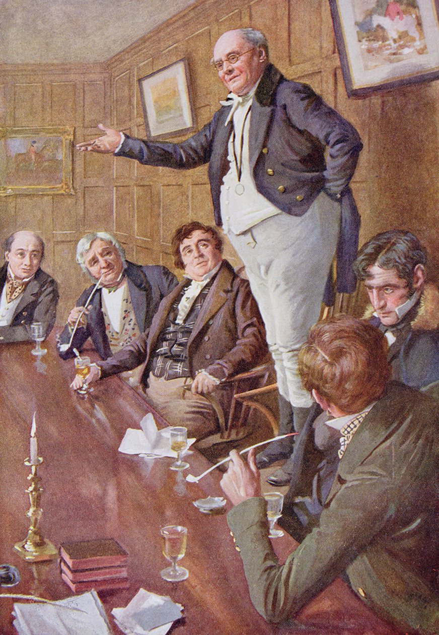 Bay Pickwick Kulübe Sesleniyor, B.W. Matz, 1924 by Harold Copping