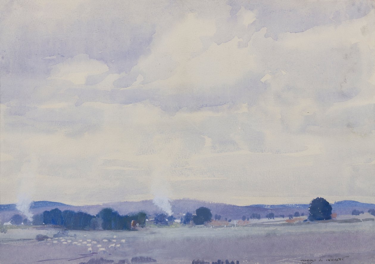 Koyun ülkesi, Victoria, 1935 (kağıt üzerinde wc ve guaj) by Harold Brocklebank Herbert