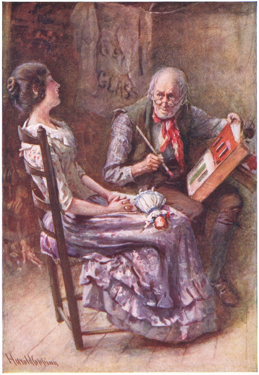 Caleb Plummer ve Kör Kızı, B.W. mat by Harold Copping