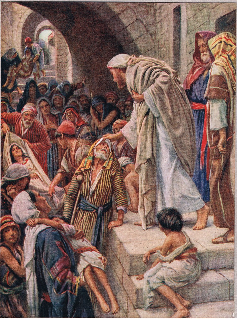 Hastaları iyileştirmek by Harold Copping