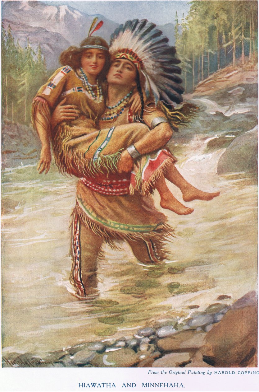 Hiawatha ve Minnehaha by Harold Copping