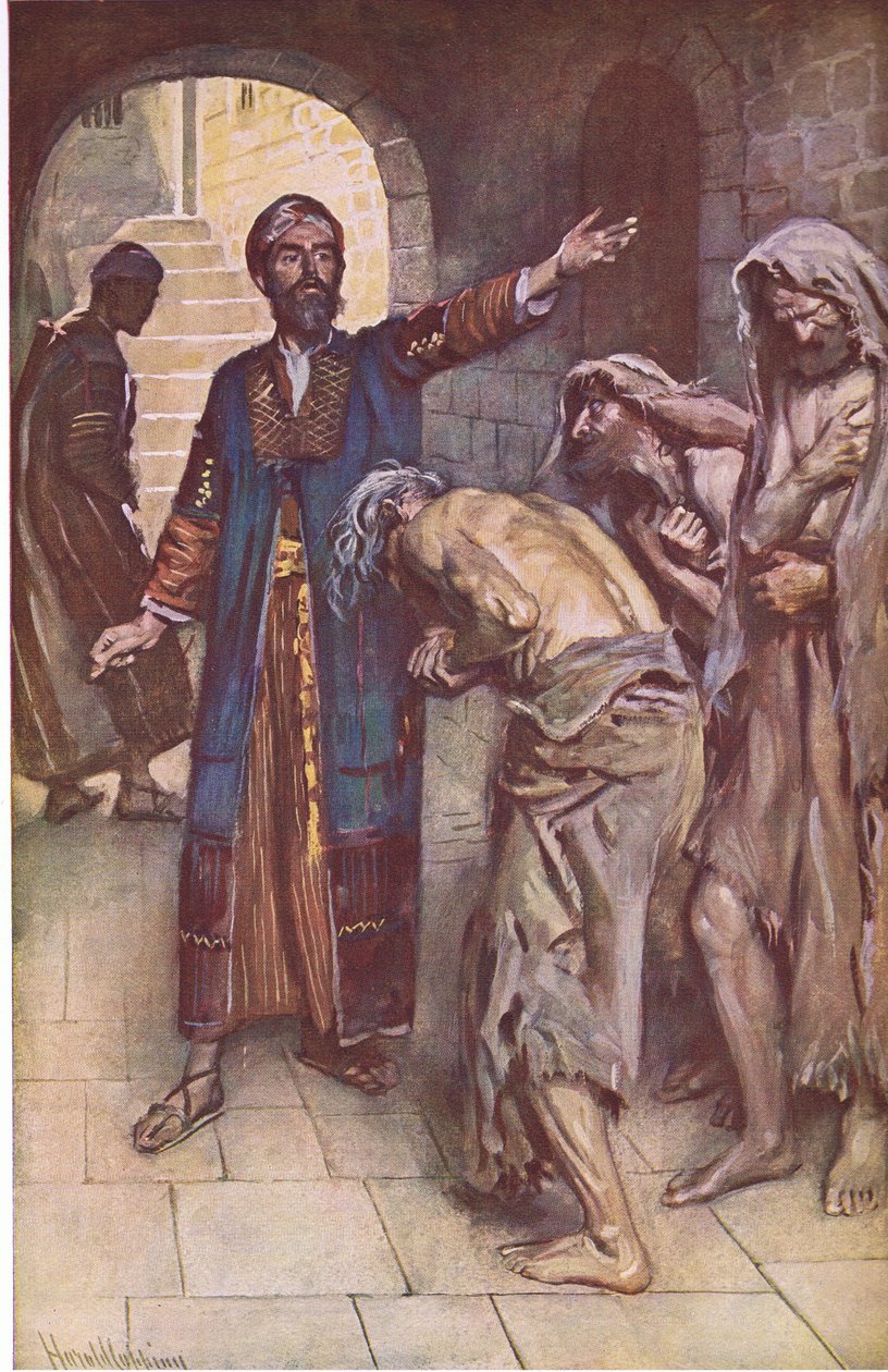 İşaya ve haberciler, Taç Dizisini Öğreten Resimlerden bir örnek , 1920 by Harold Copping