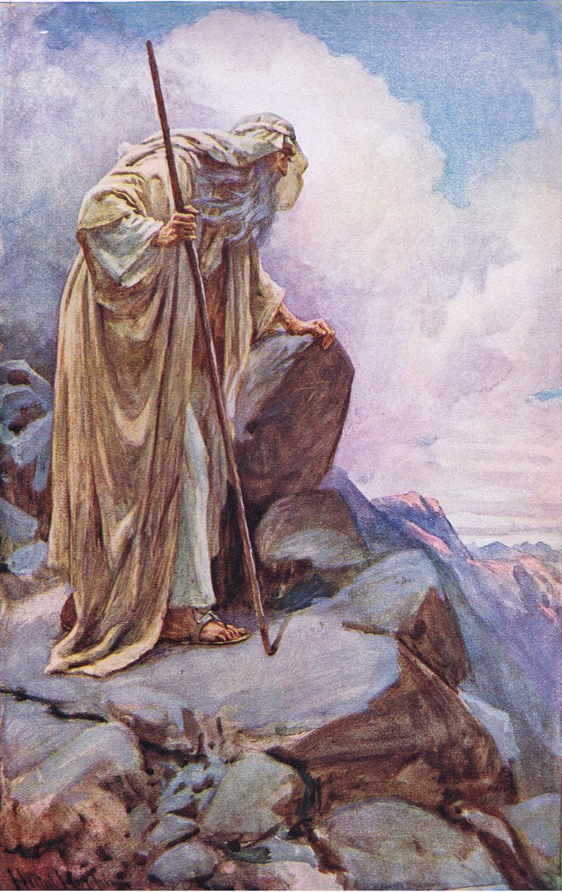 Pisgahlı Musa, Tacı Öğreten Resimlerden Örnekleme Dizisi, 1920 by Harold Copping