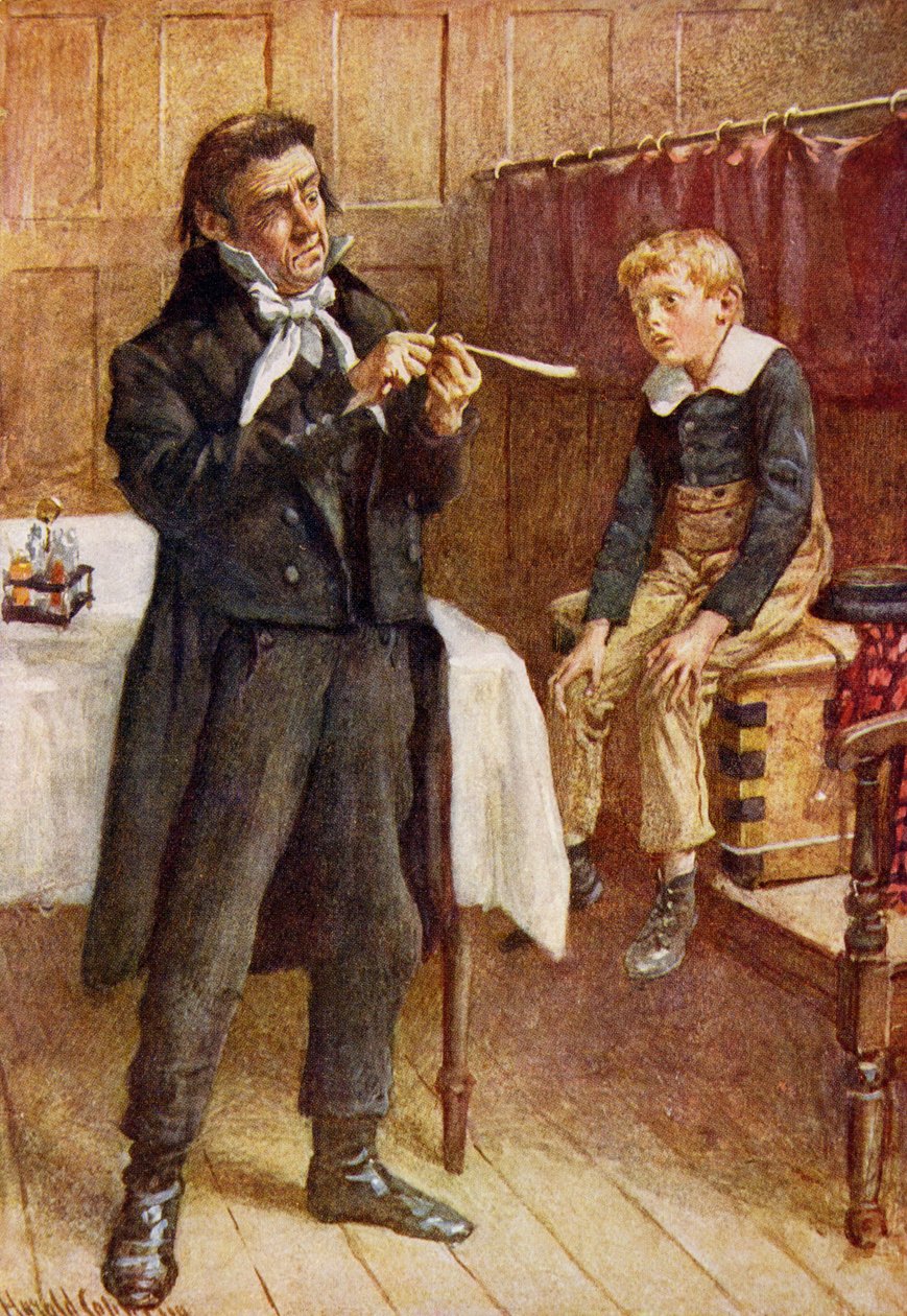 Bay Wackford Squeers ve Yeni Öğrenci, B.W. Matz, 1924 by Harold Copping