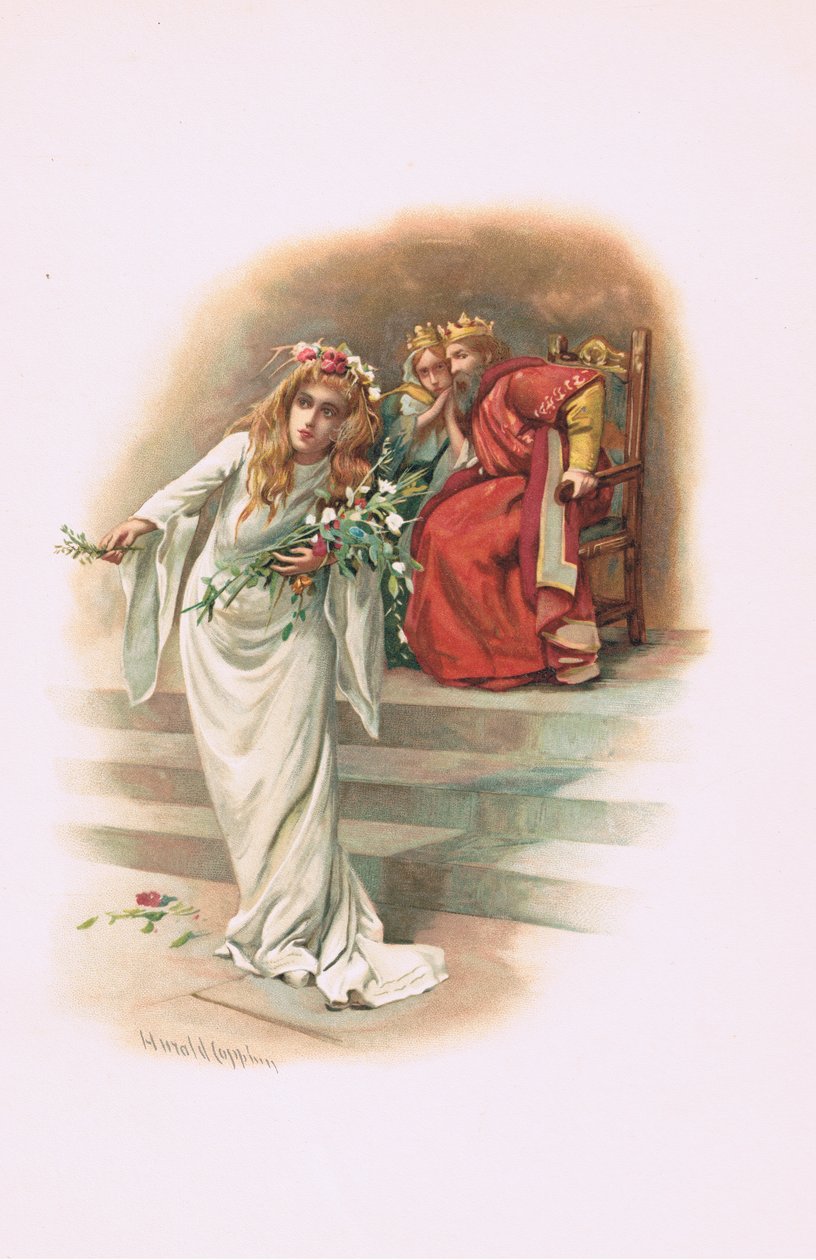 Kral ve kraliçe ile Ophelia, Hamlet