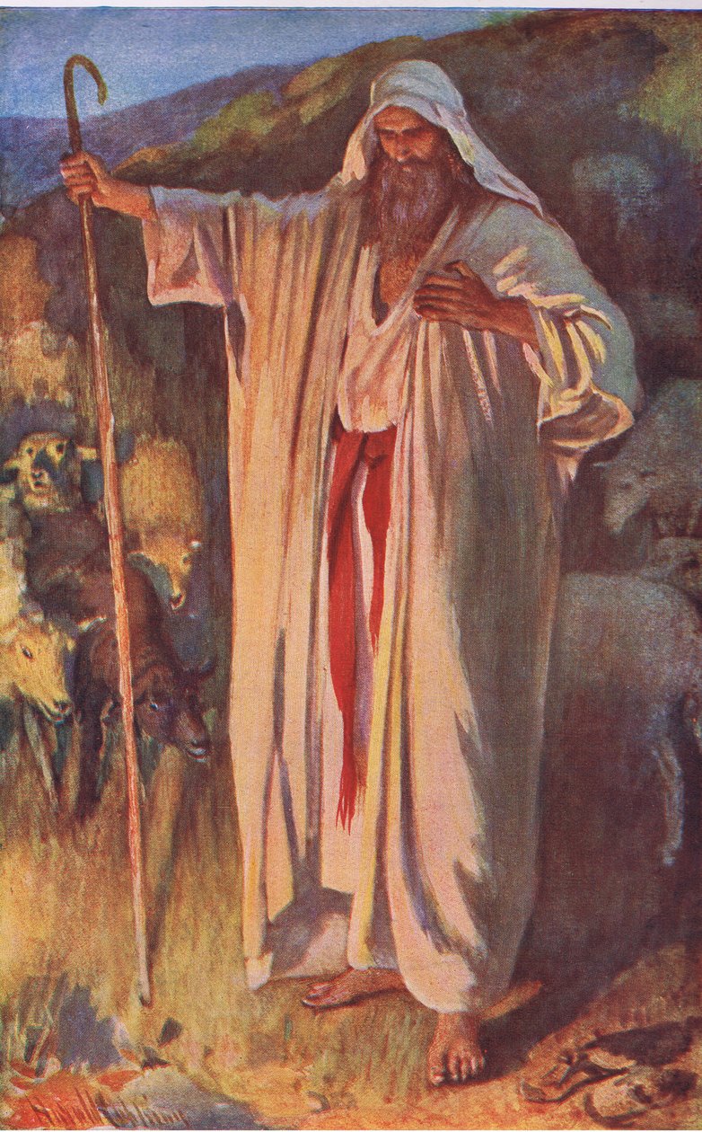 Yanan çalı, Taç Serisini Öğreten Resimlerden bir örnek, 1920 by Harold Copping