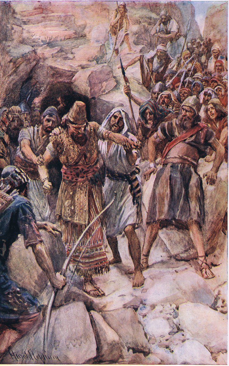 Kenan krallarının kaderi, Taç Dizisini Öğreten Resimlerden bir örnek, 1920 by Harold Copping