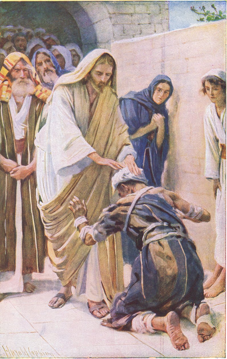 Cüzamlının iyileşmesi, Harold Copping Pictures