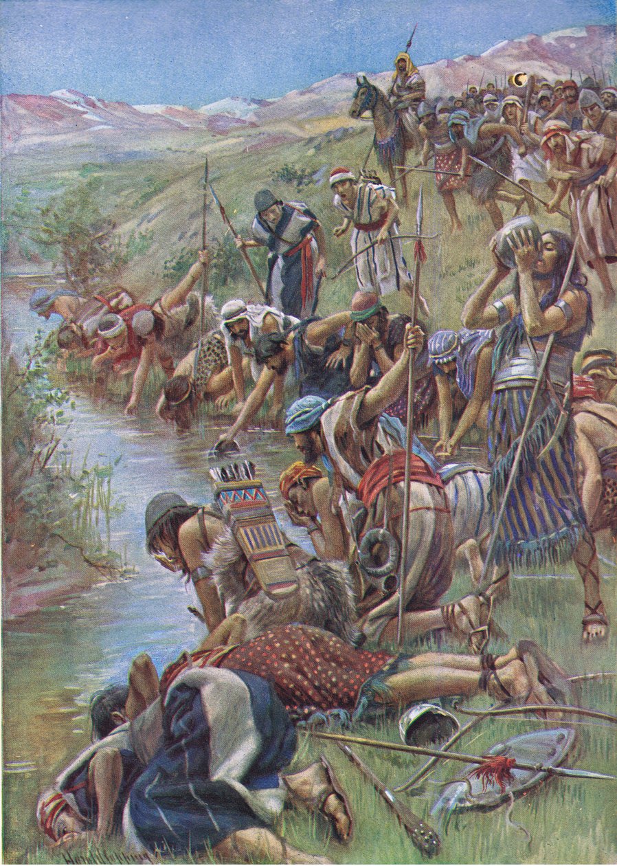 Üst üste binen adam, Taç Serisini Öğreten Resimlerden bir örnek, 1920 by Harold Copping