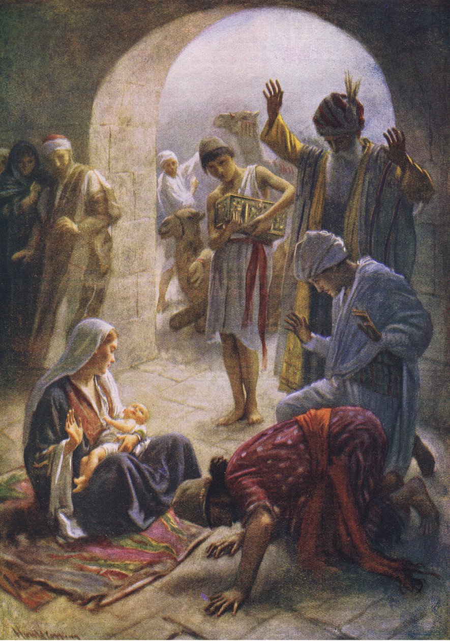Bilge adamların ziyareti, Harold Copping Pictures