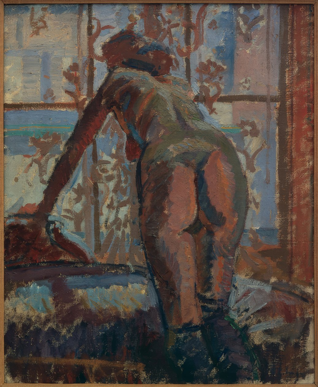 pencerede çıplak by Harold Gilman