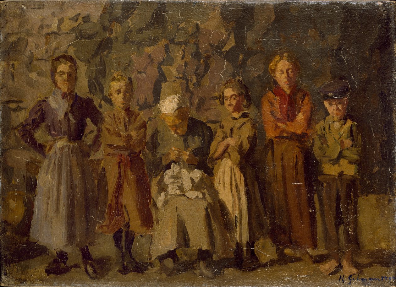 Mağara Sakinleri, Dieppe, 1907 by Harold Gilman