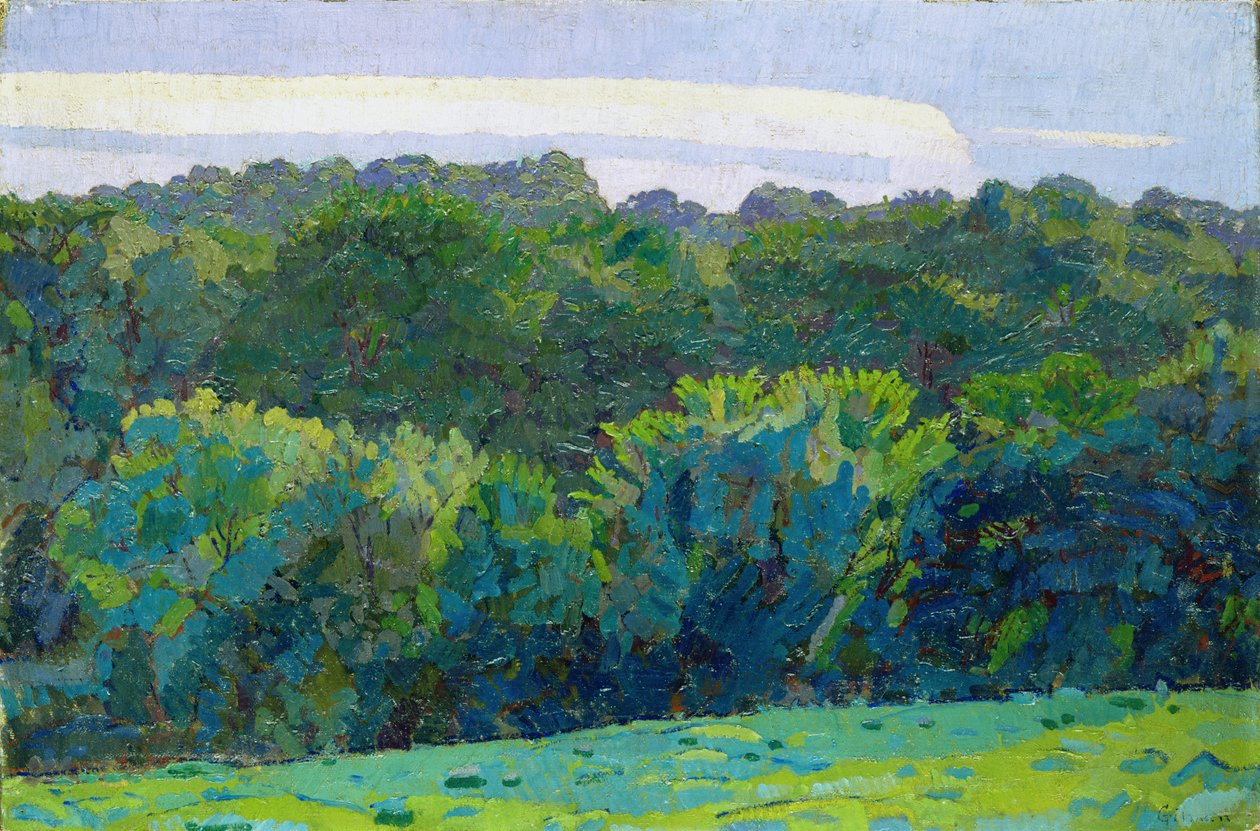 Manzara, Somerset, 1917 by Harold Gilman