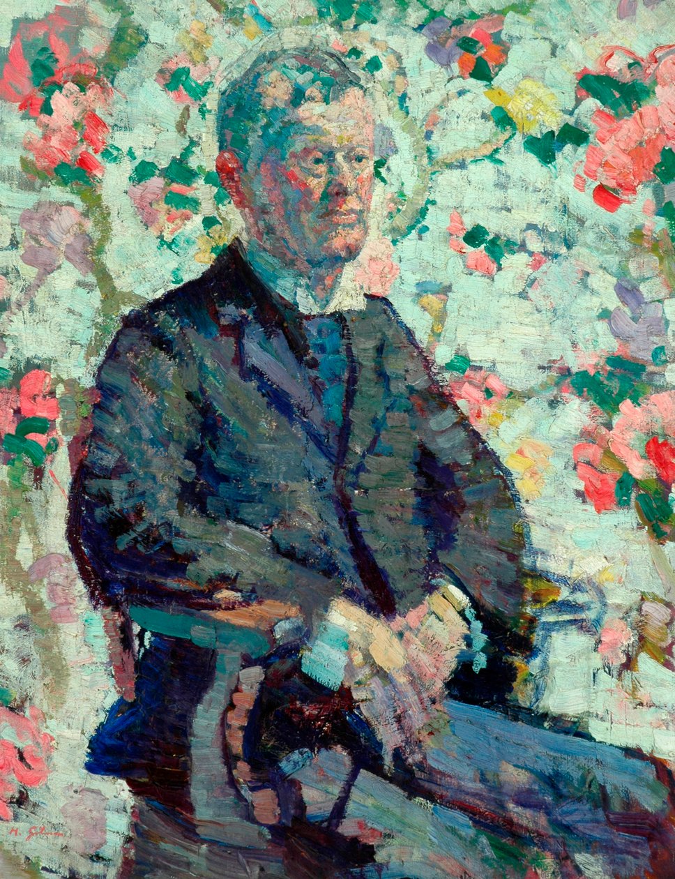 Bir Adamın Portresi, c.1912-14 (tuval üzerine yağlı boya) by Harold Gilman