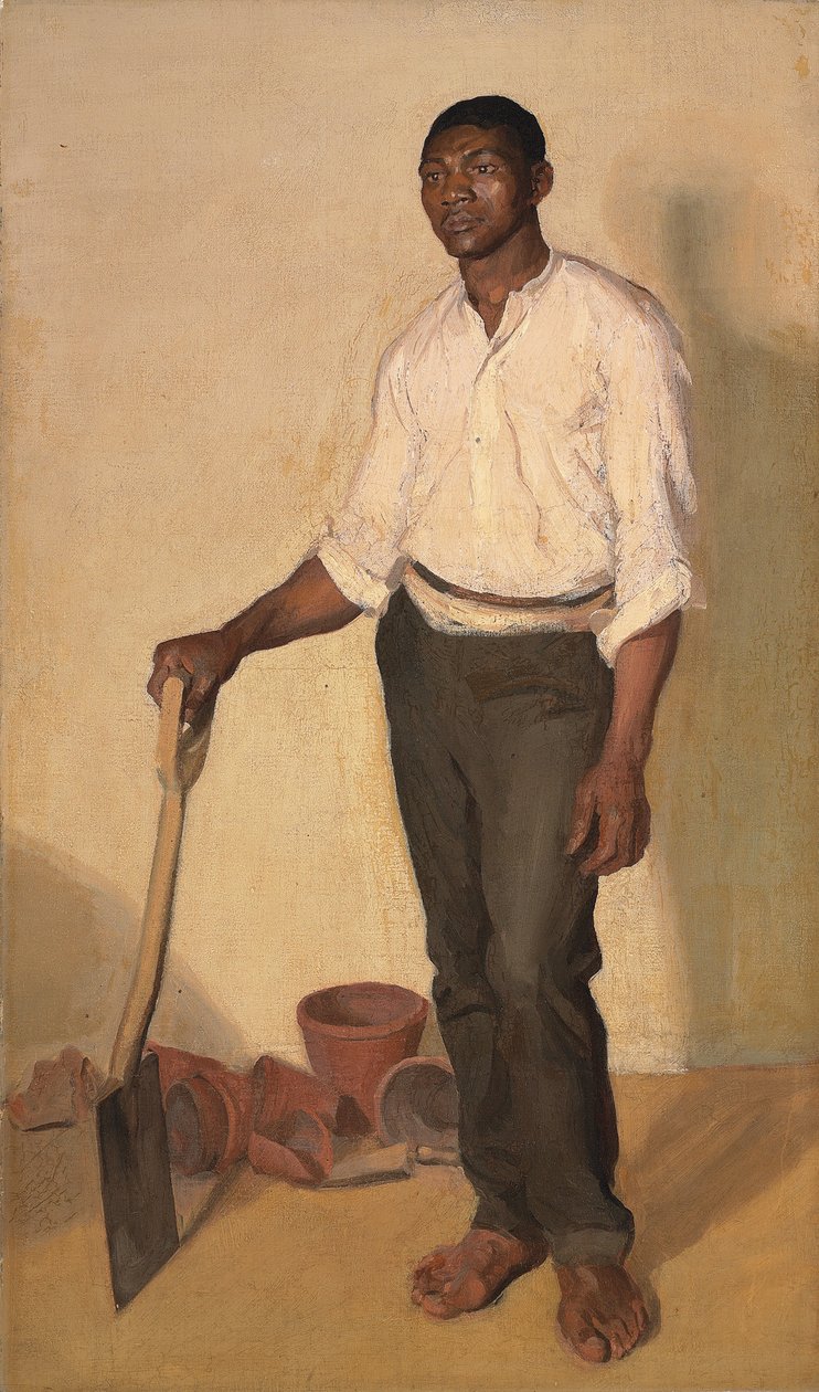 Siyah Bahçıvanın Portresi, 1905 dolayları by Harold Gilman